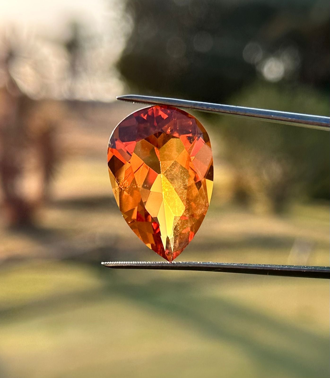 A Stunning 29.3ct Pear Cut Citrine